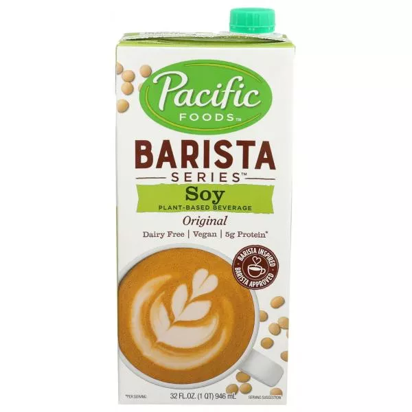 Pacific Foods Barista Series Soy Original Pack 32 Fluid Ounce - 12 Per Case