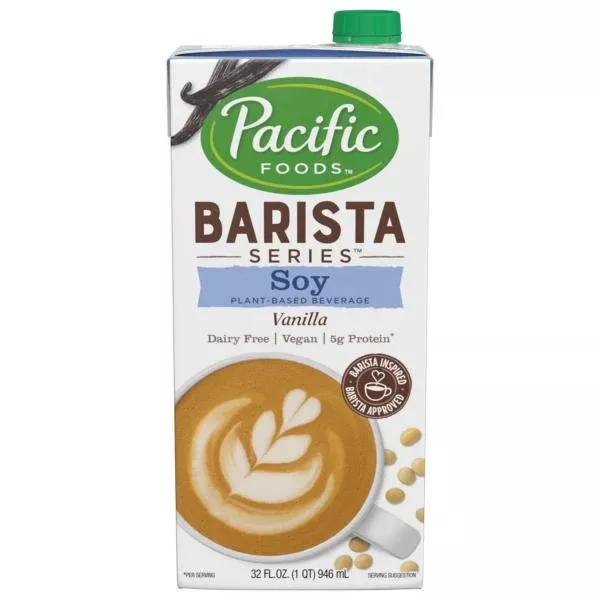 Pacific Foods Barista Series Soy Vanilla Pack 32 Fluid Ounce - 12 Per Case