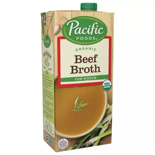 Pacific Foods Low Sodium Organic Beef Broth 32 Fluid Ounce - 12 Per Case
