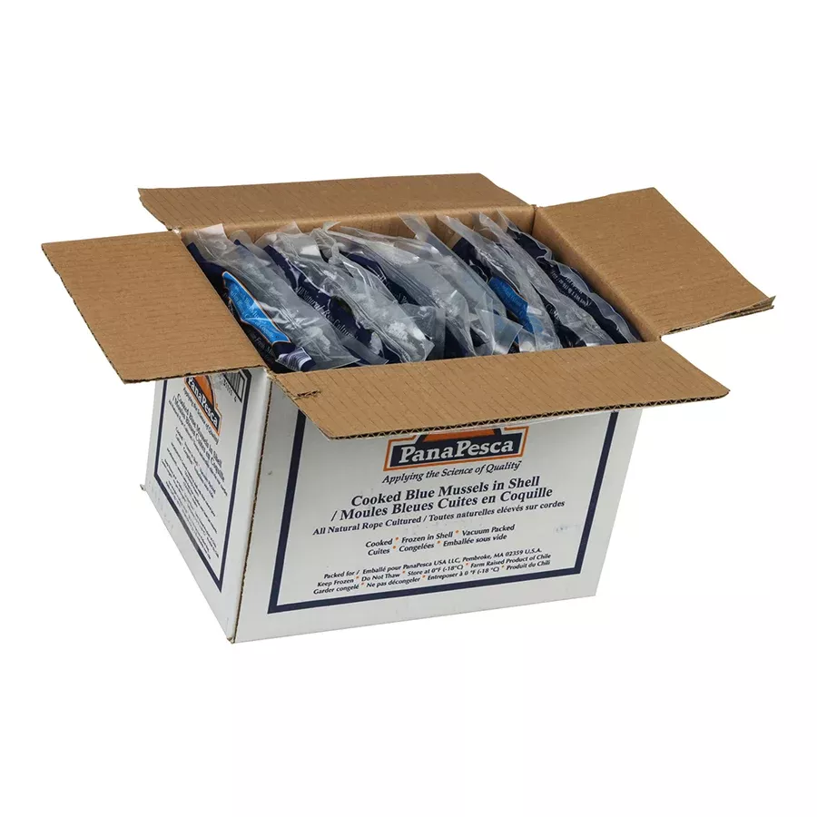 Panapesca Mussels in Shell Vacpack 1 Pound Each - 10 Per Case