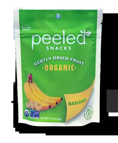 Peeled Snacks Banana Organic Dried Fruit 2.8 Ounce Size - 12 Per Case