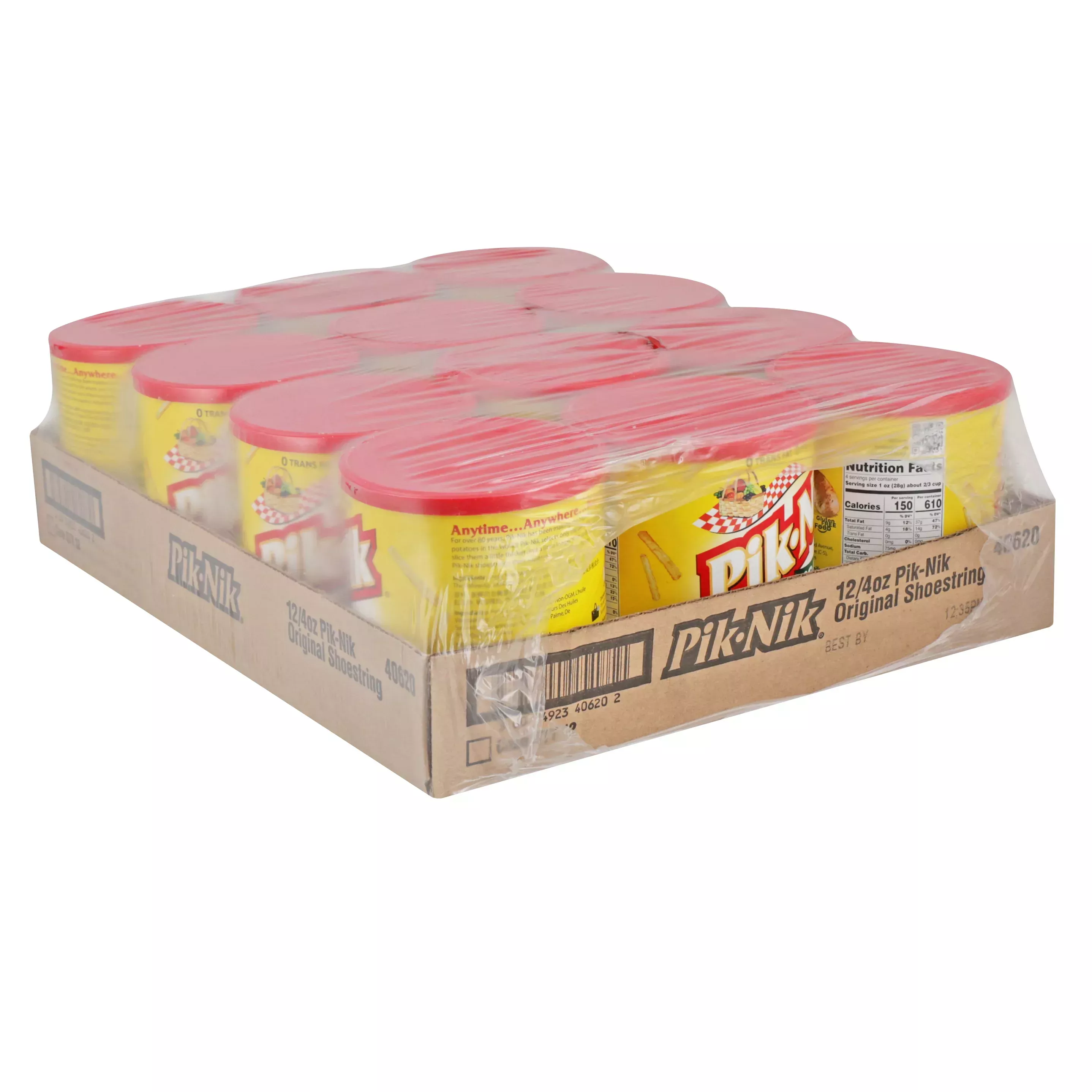 Pik-nik Original Shoestring Potatoes Tray 4 Ounce Size - 12 Per Case