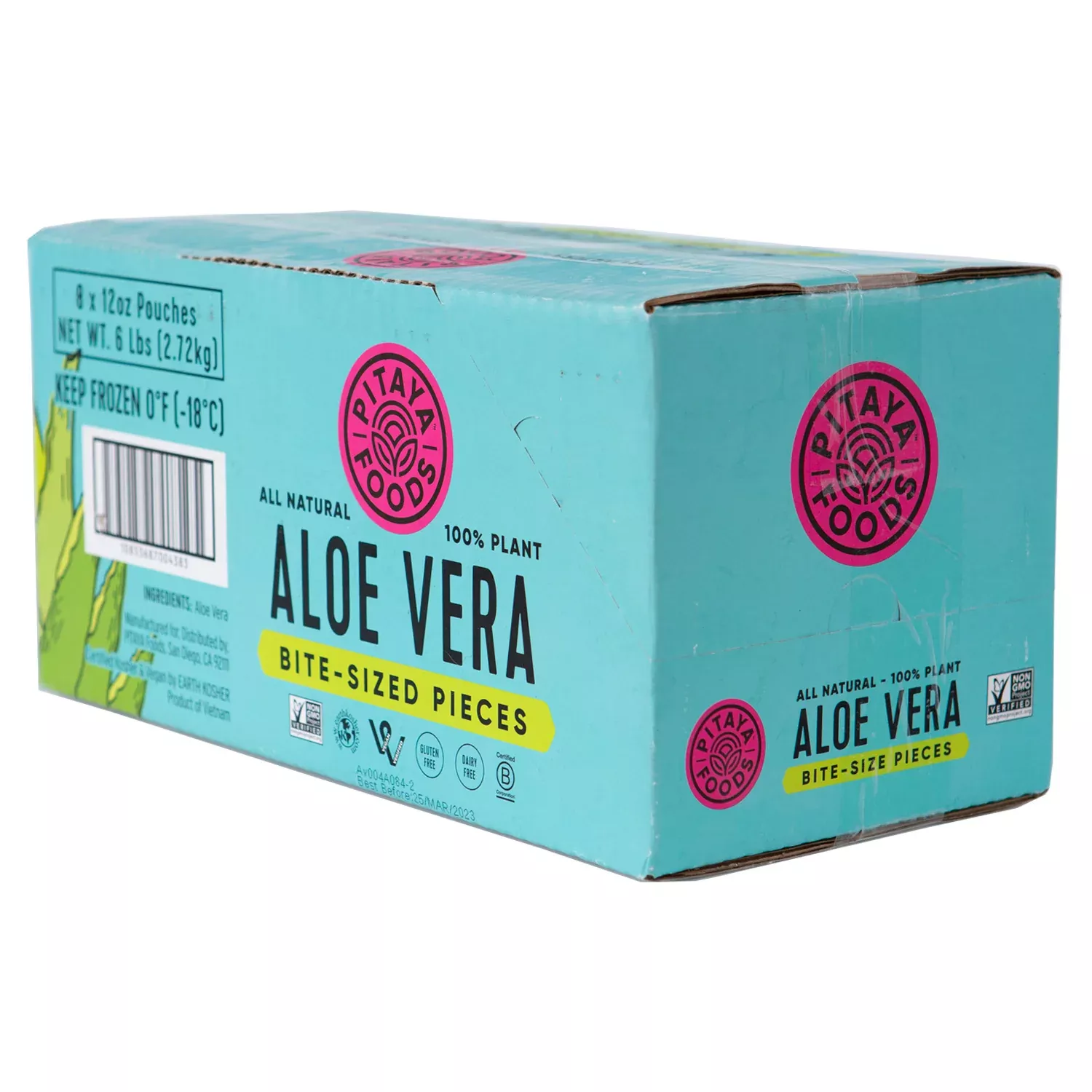 Pitaya Plus Frozen Aloe Vera Pieces 12 Ounce Size - 8 Per Case