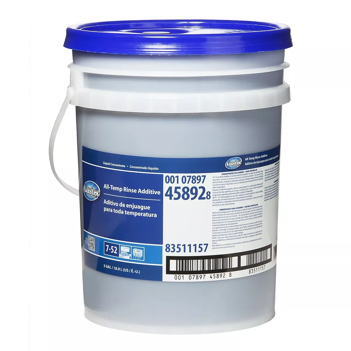 Procter & Gamble Non-foods Luster Professional All Temp Rinse Additive Concentrate Closed Loop 7-52 4/1 Gallon