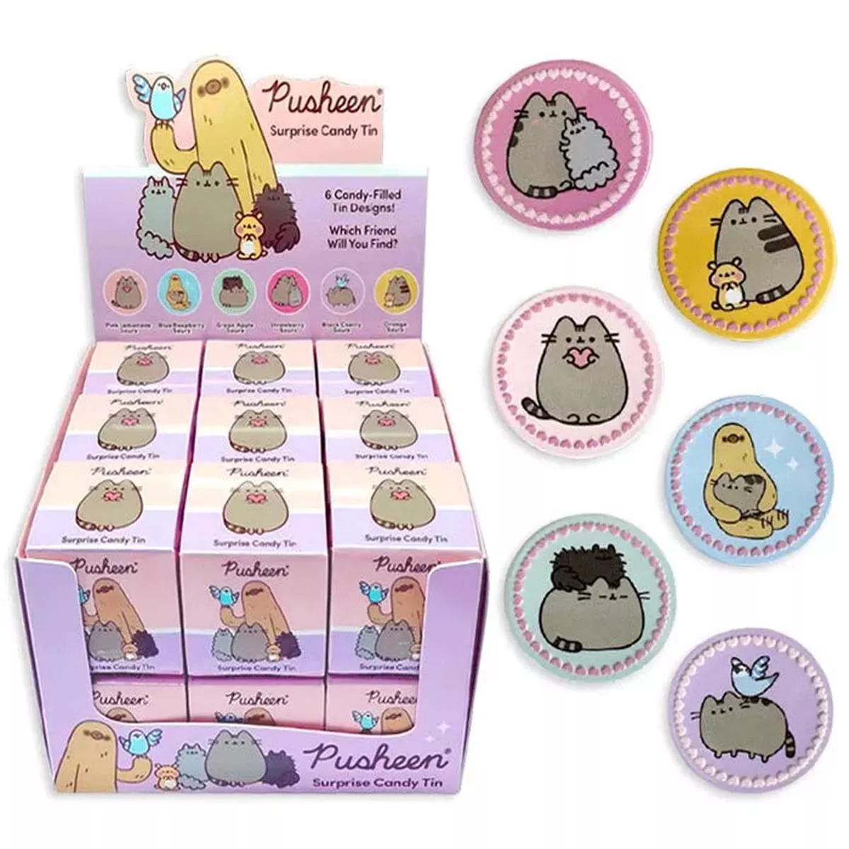 Pusheen Surprise Candy Tin Blind Box: 18-Piece Display