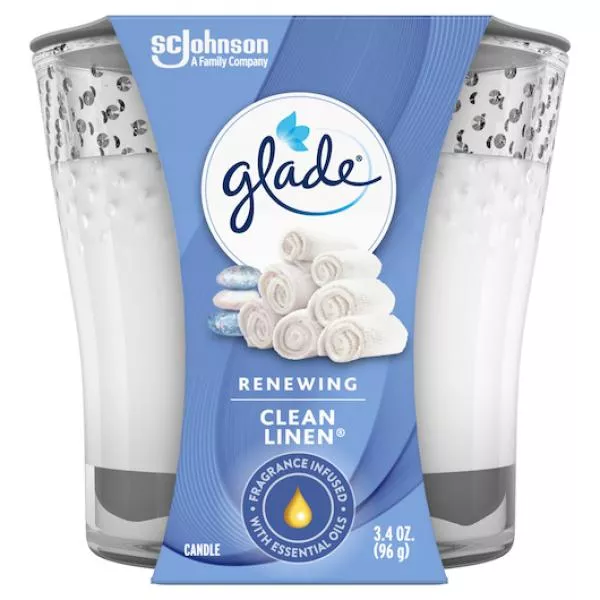 S.c. Johnson Consumer Glade Clean Linen Candle 6 - 3.4 Ounce