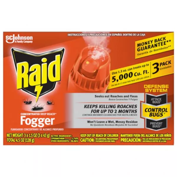 S.c. Johnson Consumer Raid Concentrated Triple Pack Fogger 12 - 4.5 Ounce