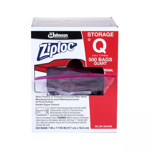 S.c. Johnson Professional Ziploc Quart Storage Bag 1 - 500 Each - 1 Per Case