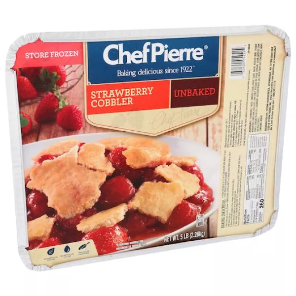 Sara Lee Bakery Chef Pierre Cobbler Country Strawberry Fruit 80 Ounce Size - 2 Per Case