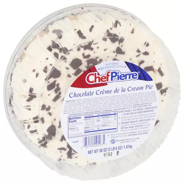 Sara Lee Bakery Chef Pierre Pie Chocolate Creme 10 Inch 2.375 Pound Each - 4 Per Case