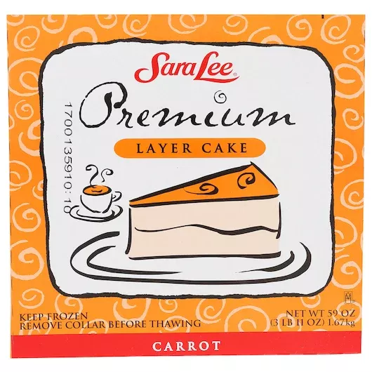 Sara Lee Bakery Sara Lee Premium 9 Inch Carrot Layer Cake 3.687 Pound Each - 4 Per Case