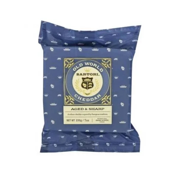 Sartori Company Cheddar Cheese Old World Brick 7 Ounce Size - 12 Per Case