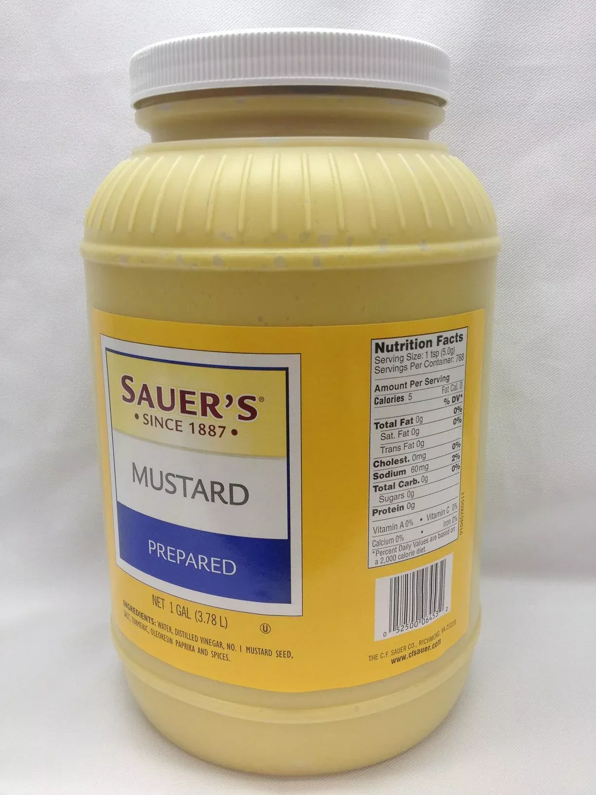 Sauer Brands Inc. Mustard 1 Gallon - 4 Per Case