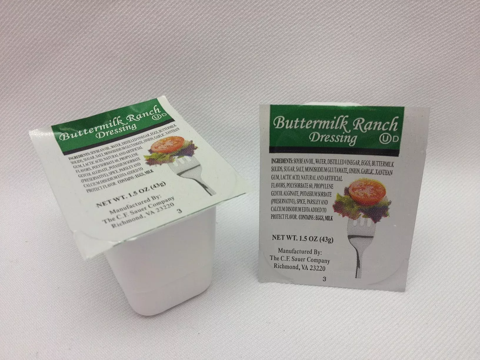 Sauer Brands Pc's Dressing Ranch Buttermilk Cup 1.5 Ounce Size - 100 Per Case