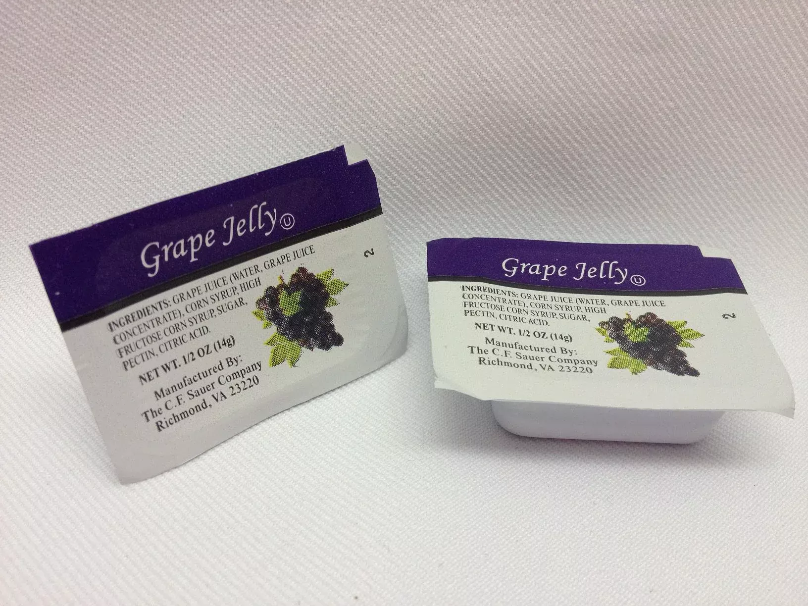 Sauer Brands Pc's Grape Jelly Sauer's Cup 0.5 Ounce Size - 200 Per Case