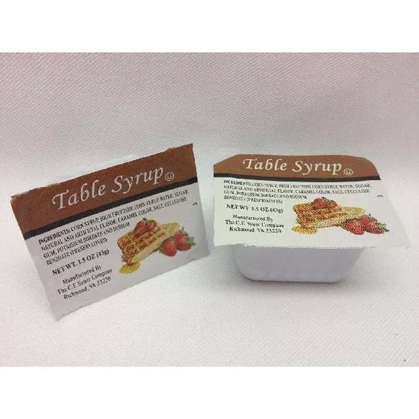 Sauer Brands Pc's Syrup Regular Table 1.5 Ounce Size - 100 Per Case