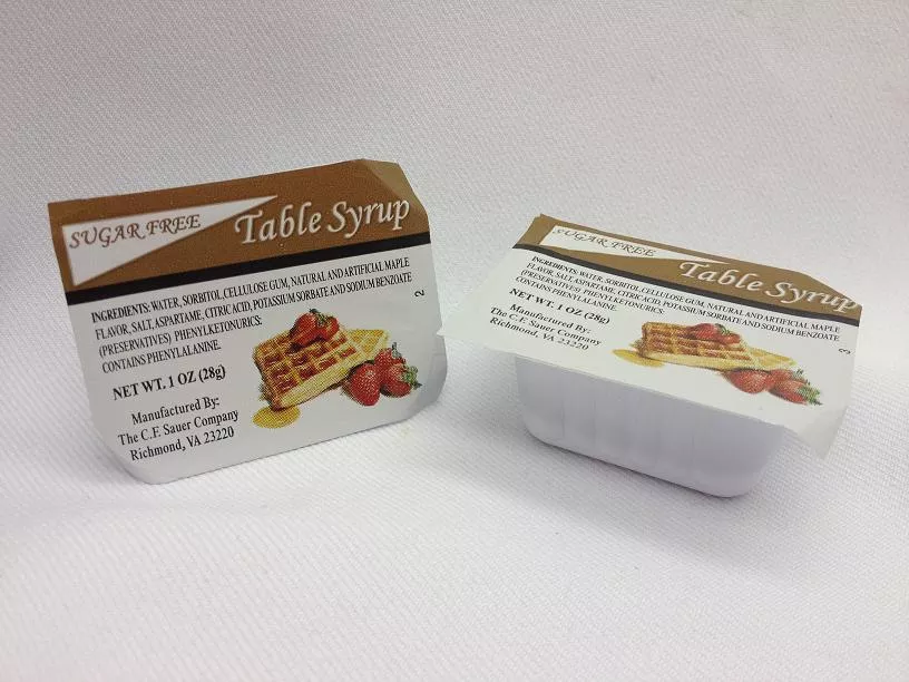 Sauer Brands Pc's Table Syrup Sugar Free 1 Ounce Size - 100 Per Case
