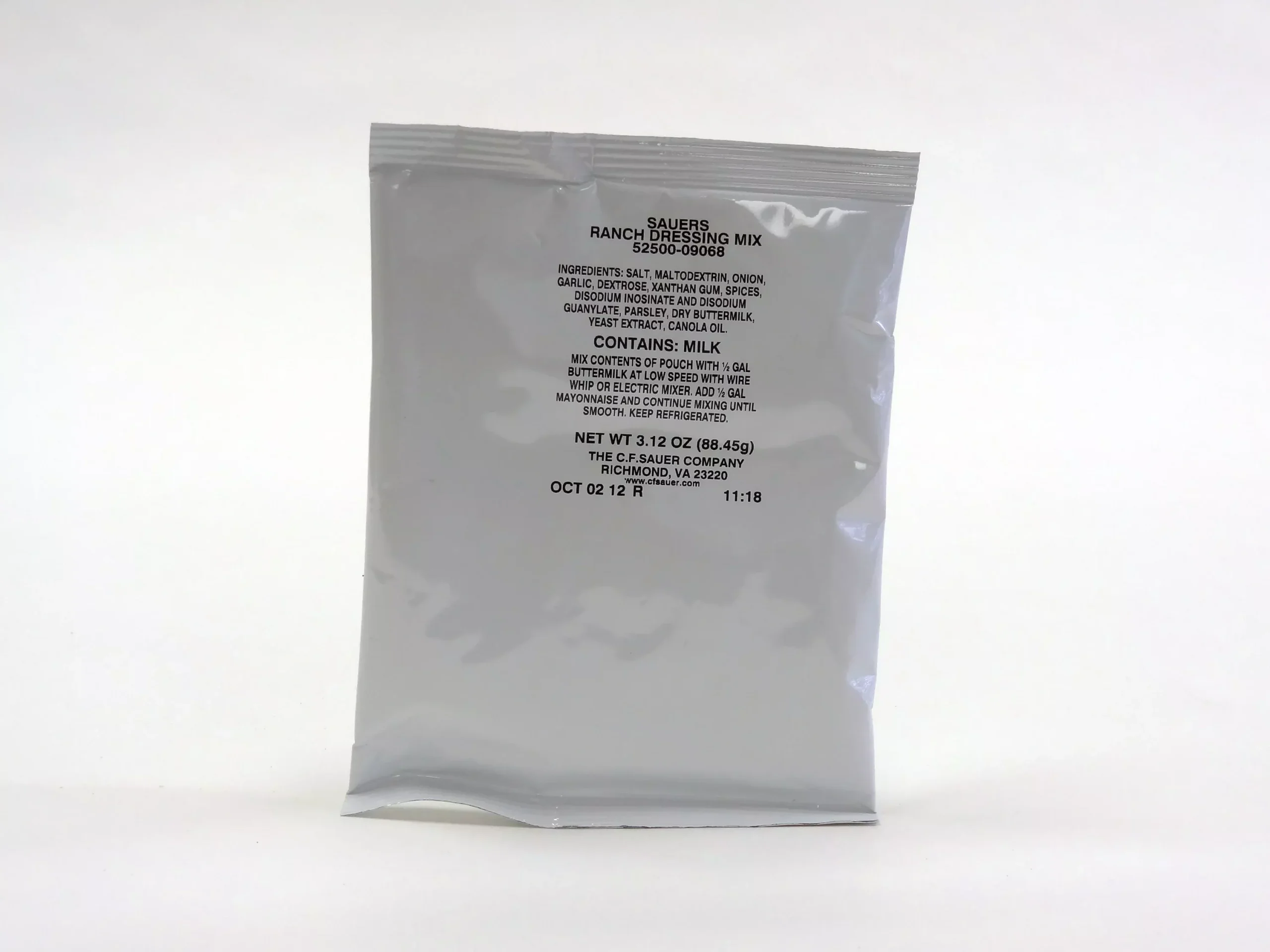 Sauer Brands Spices Sauer's Ranch Dressing Mix 3.12 Ounce Size - 38 Per Case