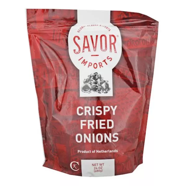 Savor Imports Crispy Fried Onions 24 Ounce Size - 6 Per Case