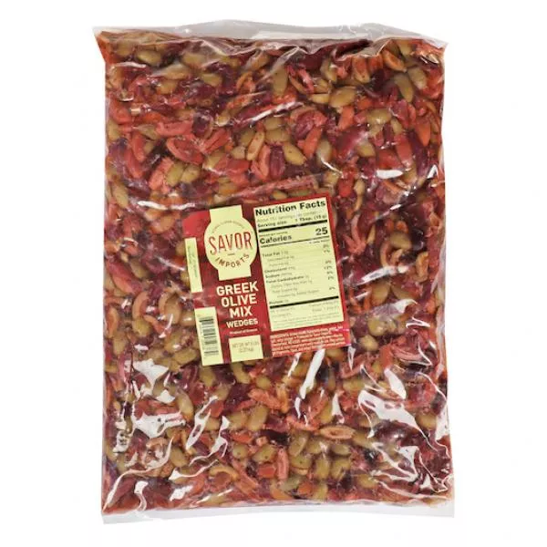 Savor Imports Greek Olive Mix Pouch 5 Pound Each - 2 Per Case