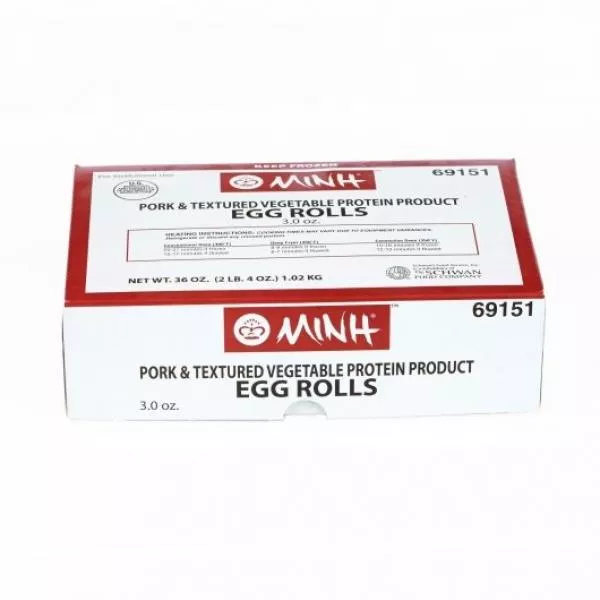 Schwan's Sfs Minh Egg Roll Pork & Tvp No Msg Pl 36 Ounce Size - 6 Per Case