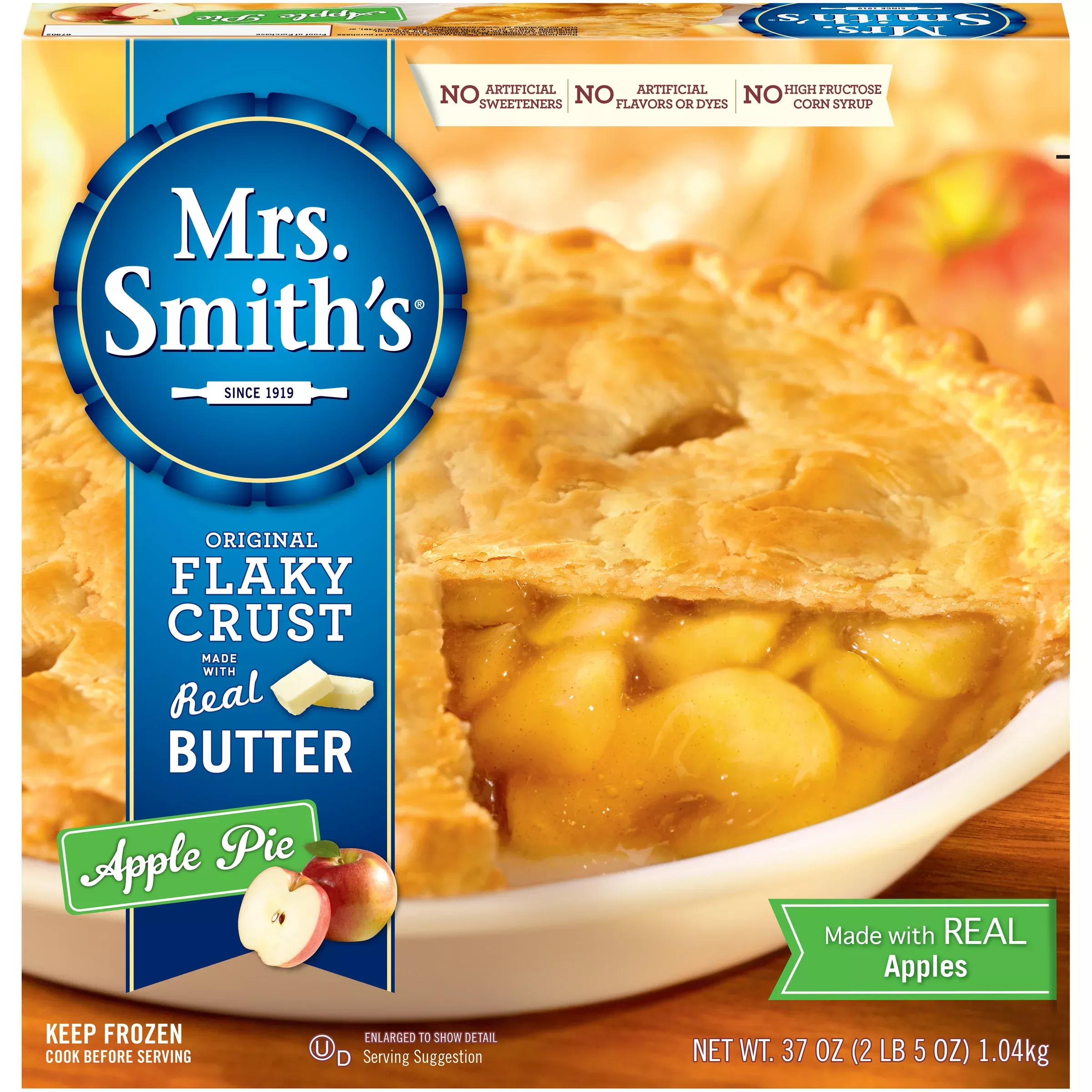 Schwans Consumer Brands Mrs Smith's Original Flaky Crust Apple Pie 37 Ounce Size - 6 Per Case