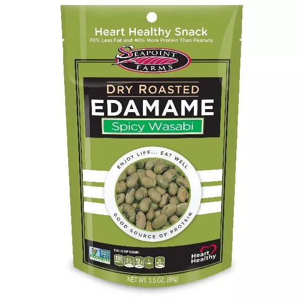 Seapoint Farms Dry Roasted Wasabi 3.5 Ounce Size - 108 Per Case