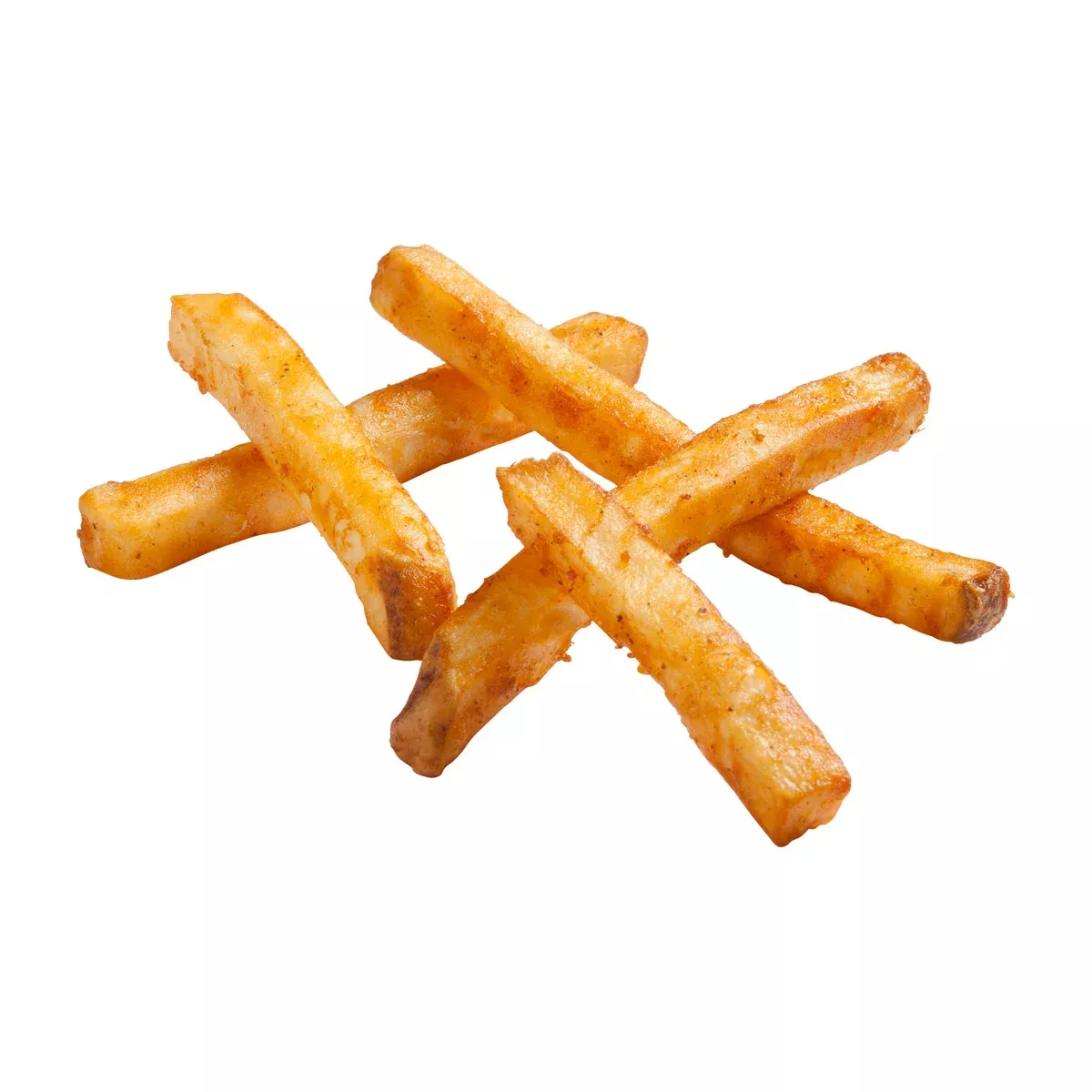 Simplot Frozen Simplot Seasonedcrisp 8 Inch Savory Battered Straight Cut Fries Skin On 5 Pound Each - 6 Per Case