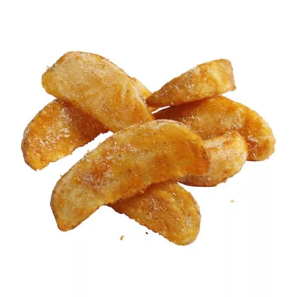 Simplot Frozen Simplot Seasonedcrisp Cut Savory Batteredwedges Skin On 5 Pound Each - 6 Per Case