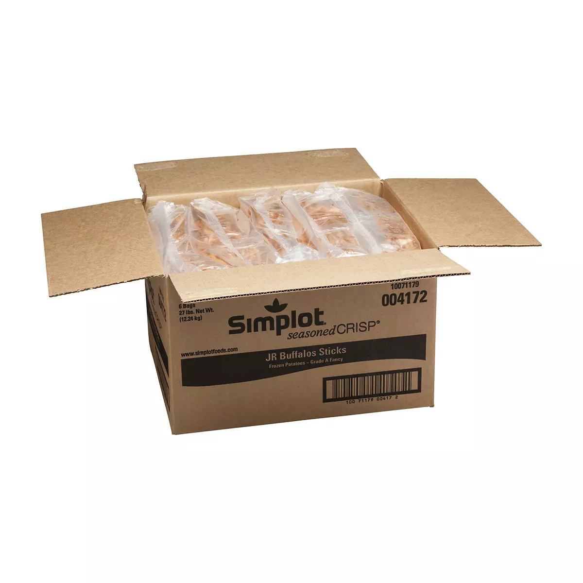 Simplot Frozen Simplot Seasonedcrisp Jr Buffalos 6 Inch Buffalo Battered Julienne Fries 4.5 Pound Each - 6 Per Case