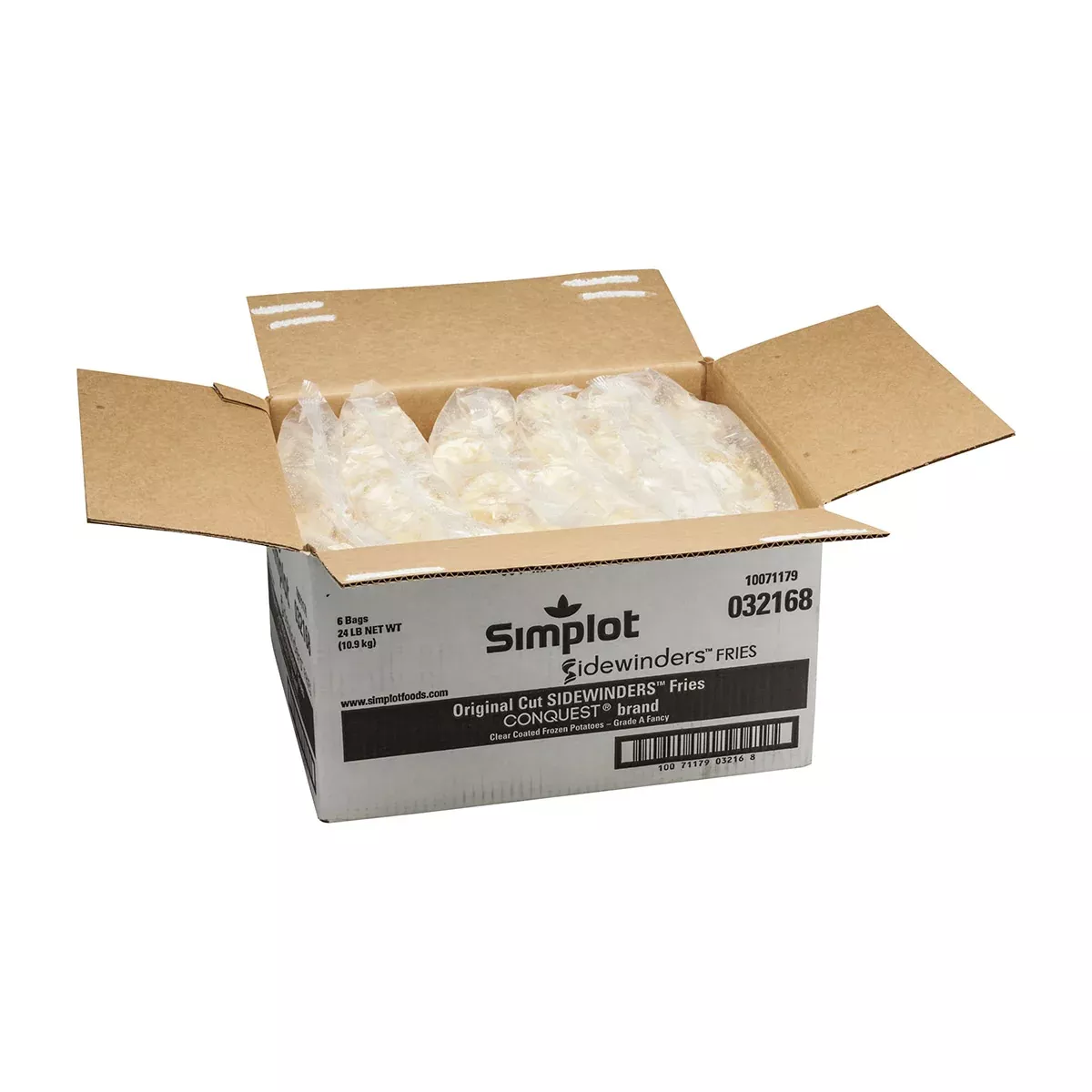 Simplot Frozen Simplot Sidewinders Fries Conquest Brand Batter Original Cut 4 Pound Each - 6 Per Case
