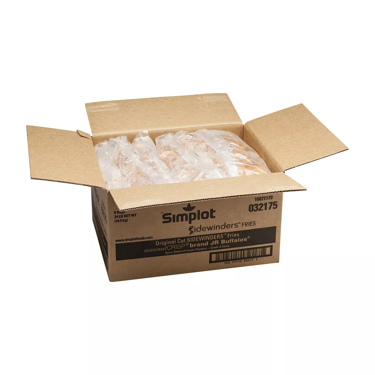 Simplot Frozen Simplot Sidewinders Fries Seasonedcrisp Brandjr Buffalos Batter Original Cut 4 Pound Each - 6 Per Case