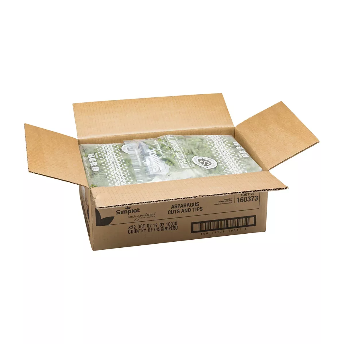 Simplot Frozen Simplot Simple Goodness Classic Vegetables Asparagus Cuts & Tips 2.5 Pound Each - 6 Per Case