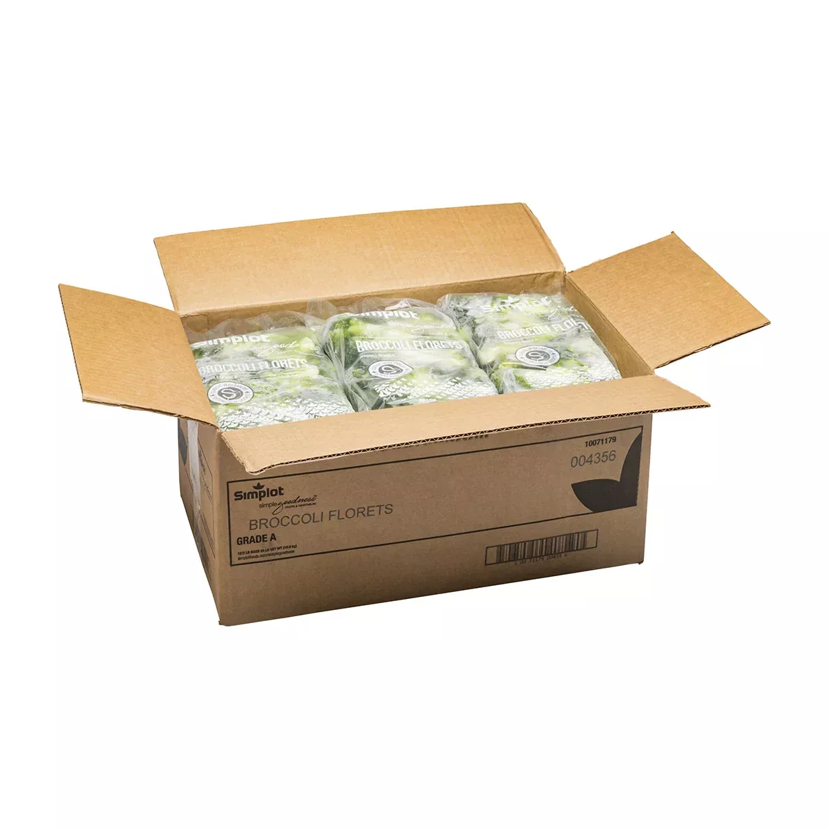 Simplot Frozen Simplot Simple Goodness Classic Vegetables Broccoli Florets Wet Pack 2 Pound Each - 12 Per Case
