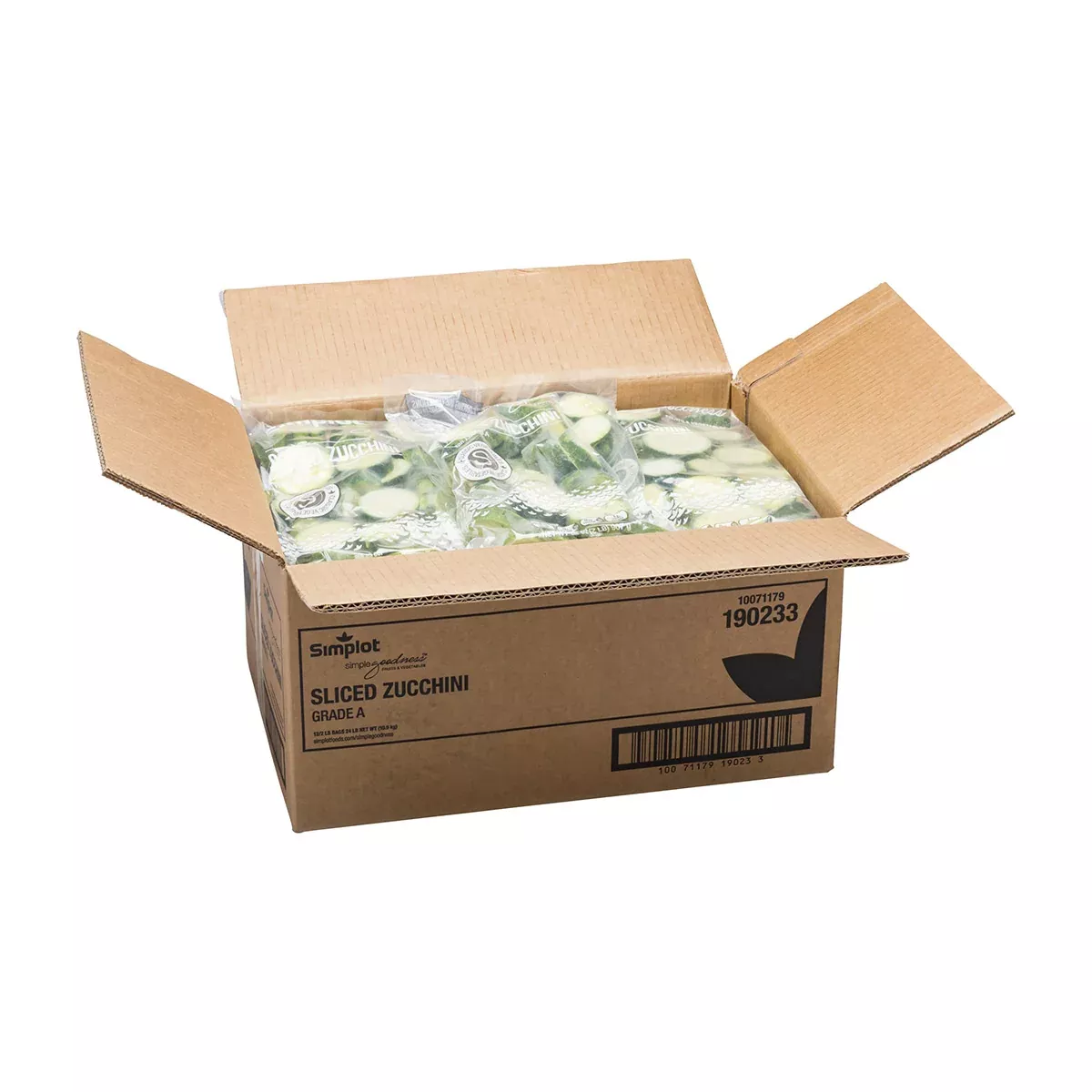 Simplot Frozen Simplot Simple Goodness Classic Vegetables Smooth Sliced Zucchini 2 Pound Each - 12 Per Case