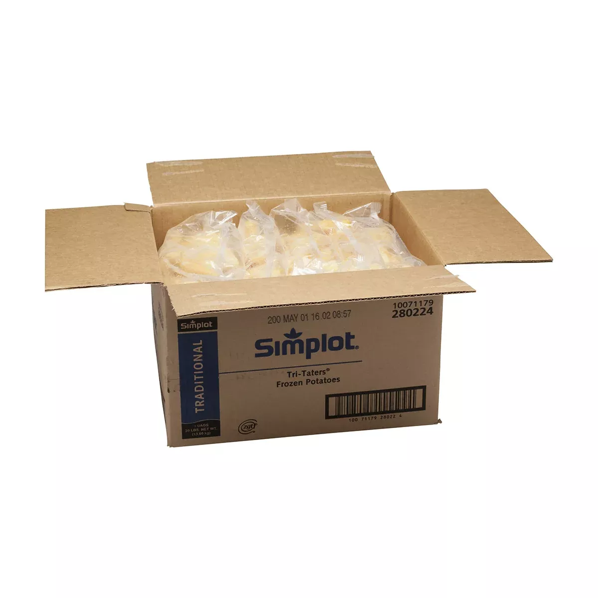 Simplot Frozen Simplot Traditional Tater Triangles 5 Pound Each - 6 Per Case