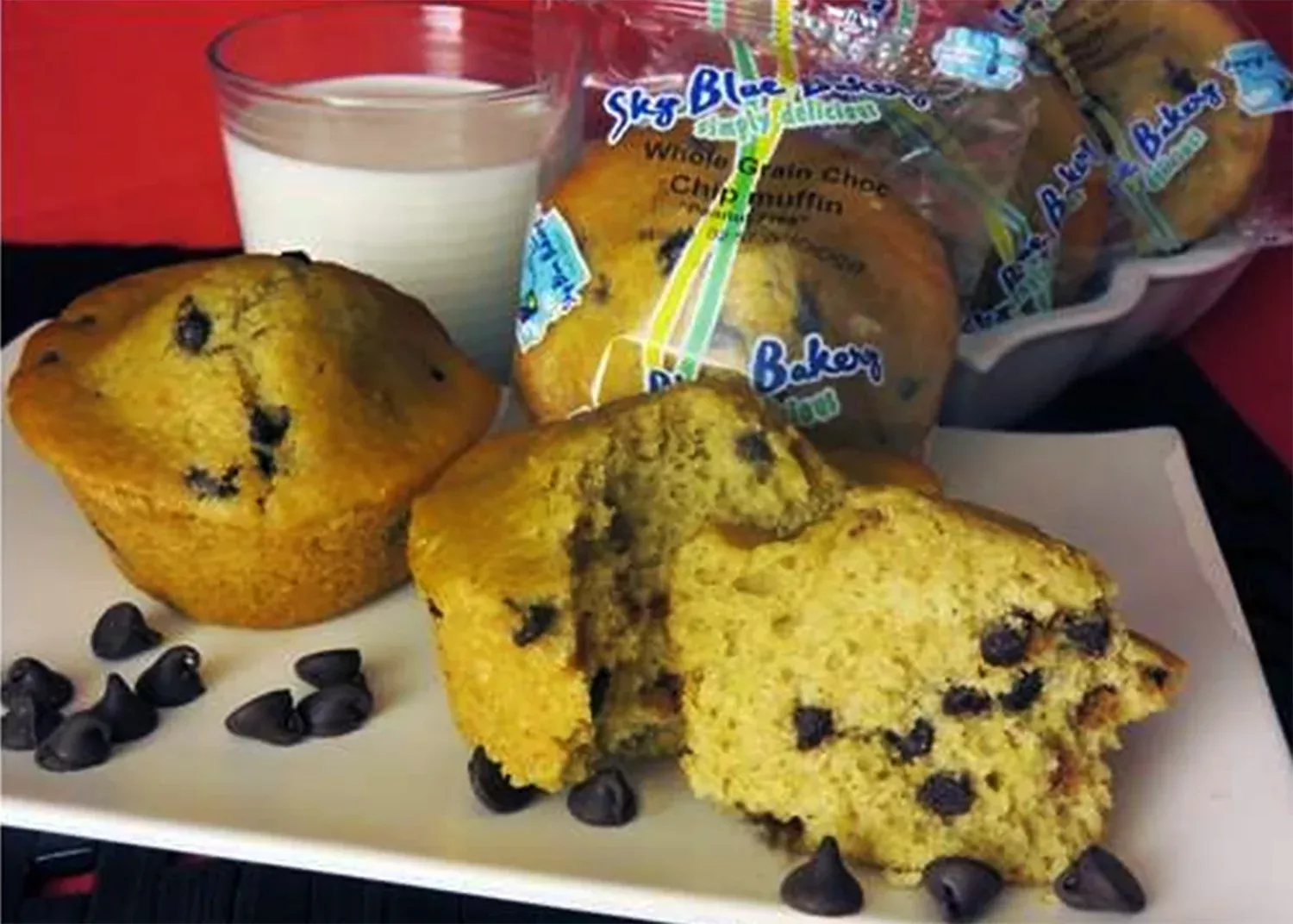 Sky Blue Foods Simply Chocolate Chip Muffinwhole Grain 3.2 Ounce Size - 48 Per Case