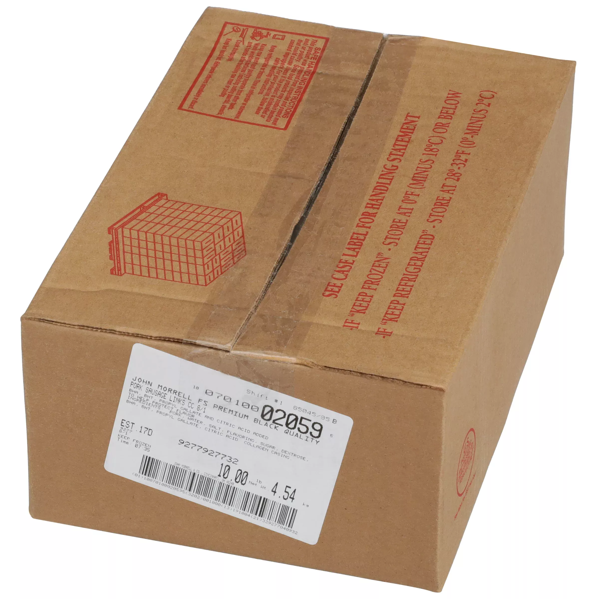 Smithfield Frozen Sausage Links 10 Pound Each - 1 Per Case