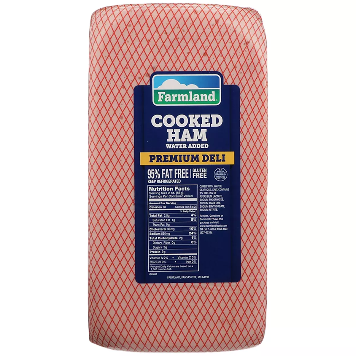 Smithfield Refrigerated Ham Cooked Water Added Premium Deli 13 Pound Each - 2 Per Case