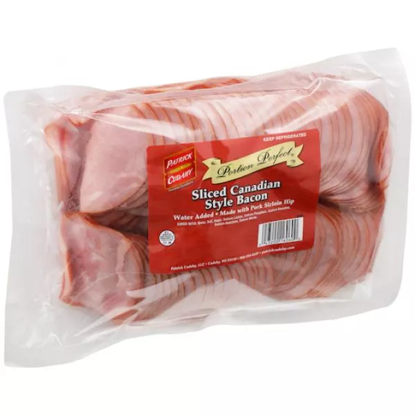 Smithfield Refrigerated Lunch Meat Canadian Bacon 3 Pound Each - 4 Per Case