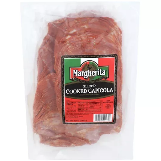 Smithfield Refrigerated Margherita Sliced Capicola 2 Pound Each - 5 Per Case