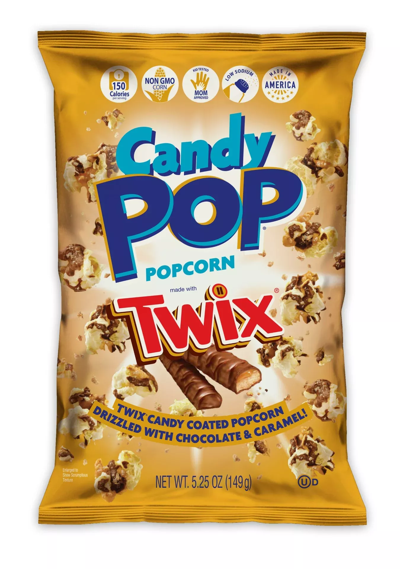Snax-sational Brands Twix Candy Pop Popcorn 5.25 Ounce Size - 12 Per Case