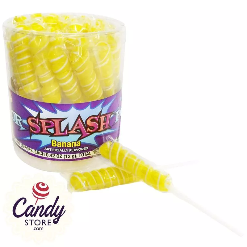 Spiral Color Splash Mini Pops Yellow – 30ct