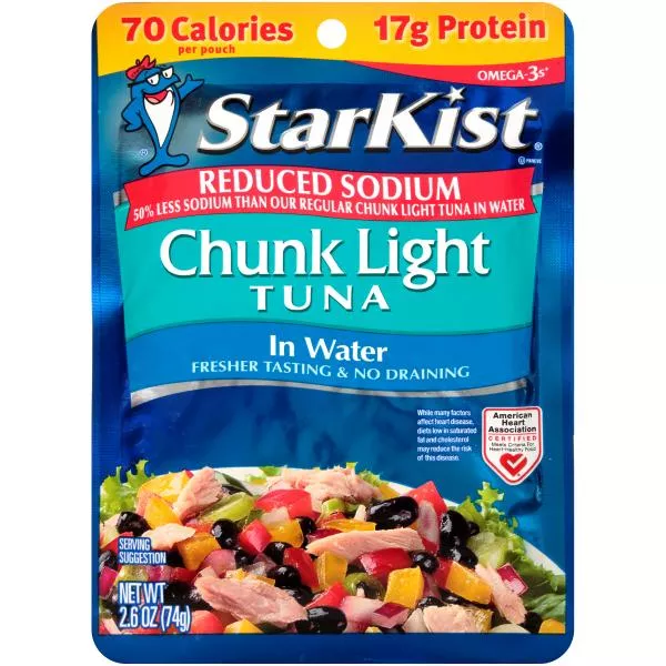 Starkist Tuna Low Sodium Lite Chunk Water 2.6 Ounce Size - 24 Per Case