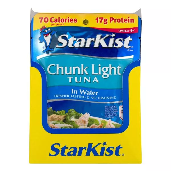 Starkist Tuna Starkist Lite Tuna Chunk Water Pouch 2.6 Ounce Size - 24 Per Case