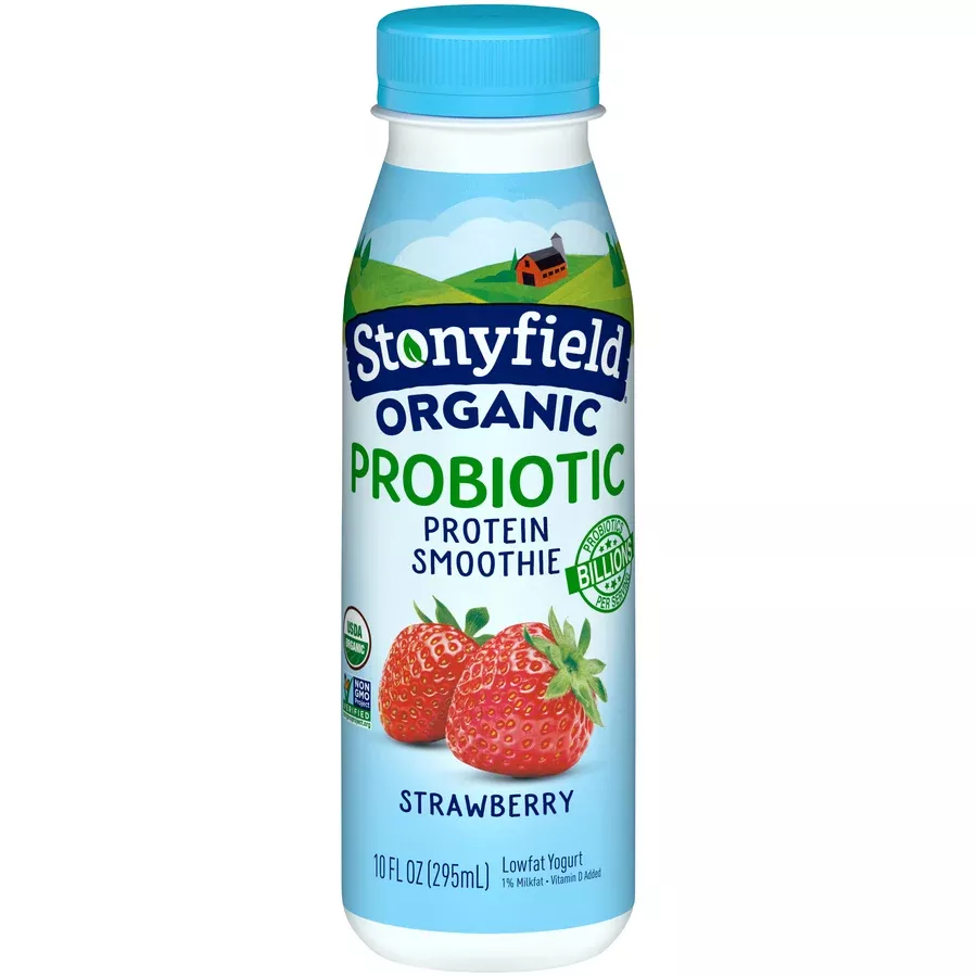 Stonyfield Farm Strawberry Smoothie 10 Fluid Ounce - 12 Per Case