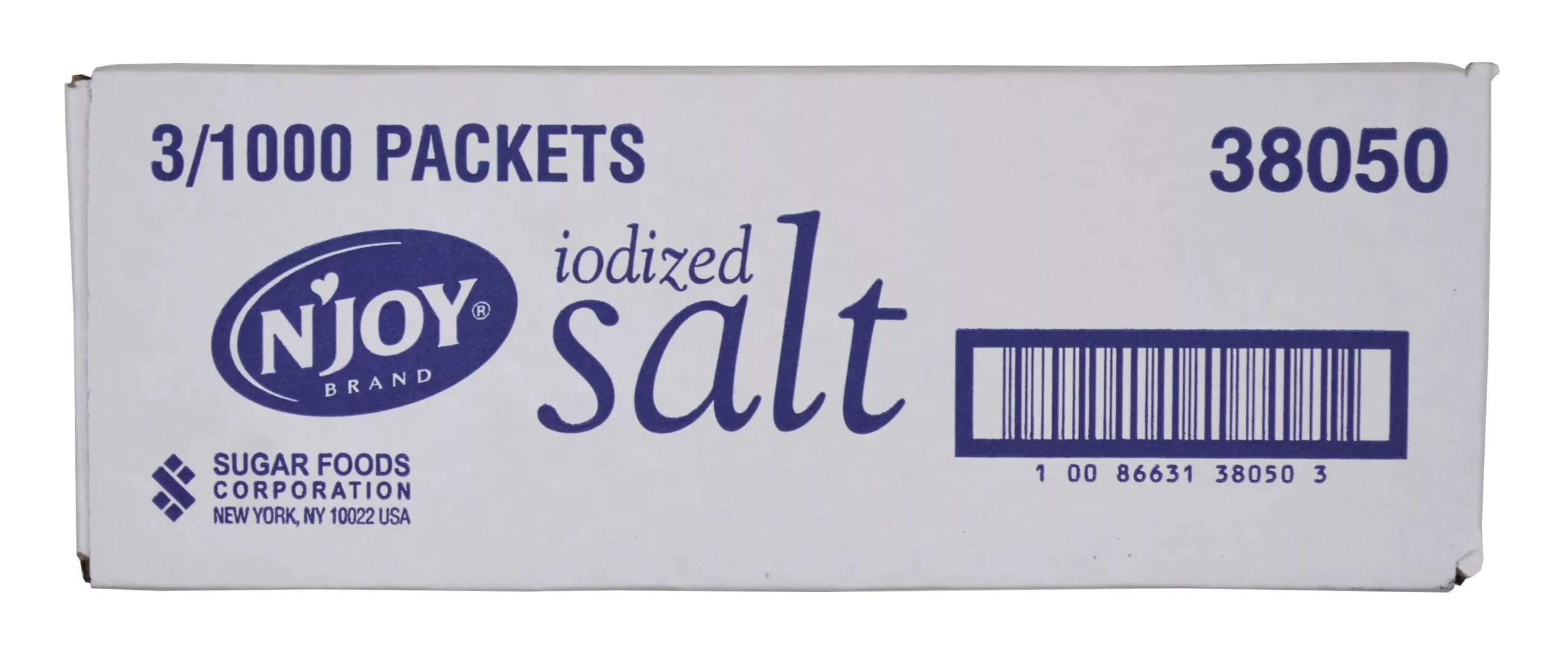 Sugar Foods N'joy Salt Packets 0.5 Grams Each - 3000 Per Case