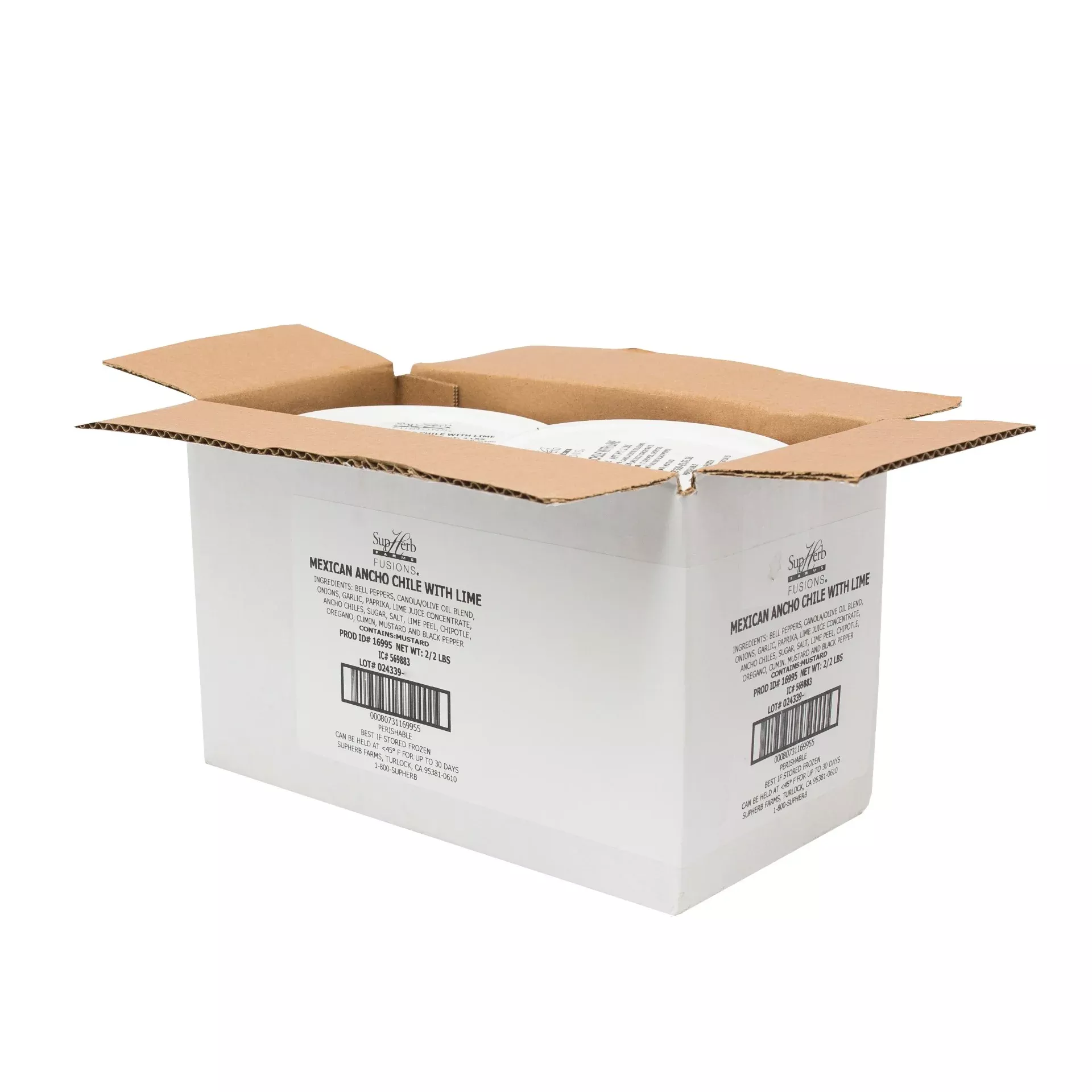 Supherb Farms Mexican Ancho Chile with Lime Paste 2 Pound Each - 2 Per Case