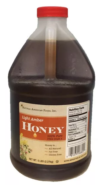 Sweet Harvest Foods Light Amber Honey 5 Pound Each - 6 Per Case