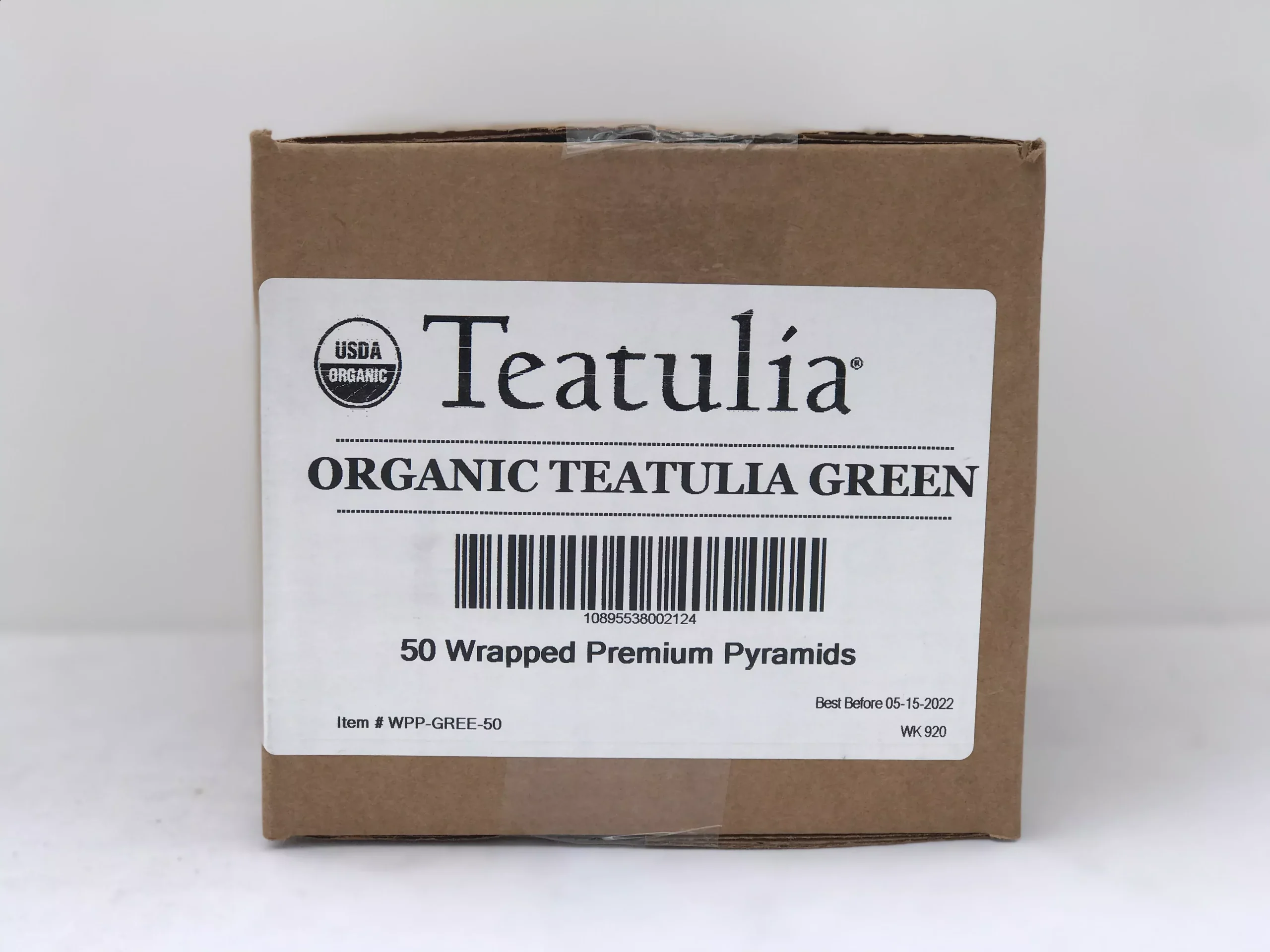 Teatulia Organic Teas Green Wrapped Premiumtea 50 Count Packs - 1 Per Case